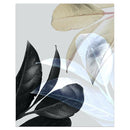 Tableau fleurs gris et blanc