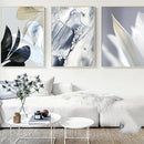 Tableau fleurs gris et blanc