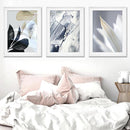 Tableau fleurs gris et blanc