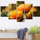 Tableau fleurs oranges