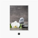 Tableau galets et fleurs zen