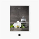 Tableau galets et fleurs zen