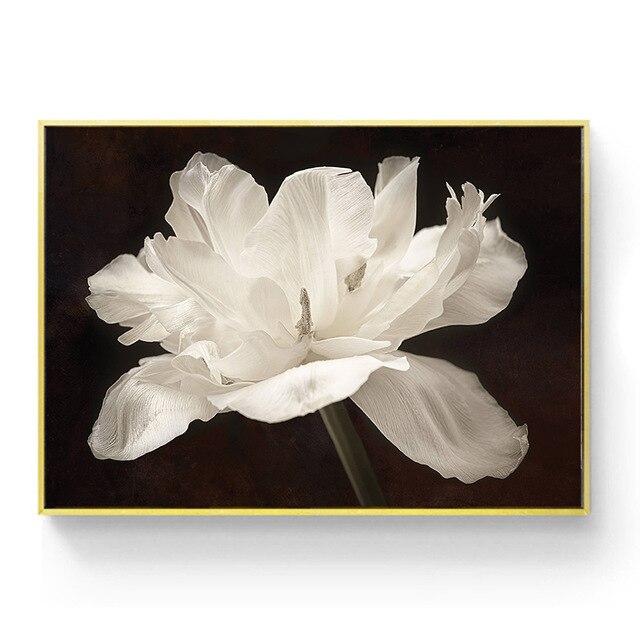 Tableau moderne fleur blanche