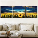 Tableau paysage tournesols