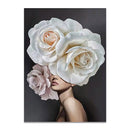 Tableau visages en fleurs