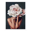 Tableau visages en fleurs