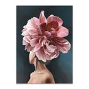 Tableau visages en fleurs