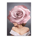 Tableau visages en fleurs