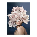 Tableau visages en fleurs