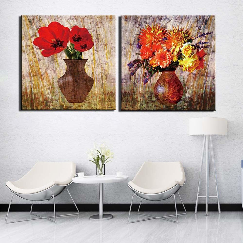 Tableaux peintures bouquets de fleurs