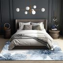 tapis contemporain motif floral