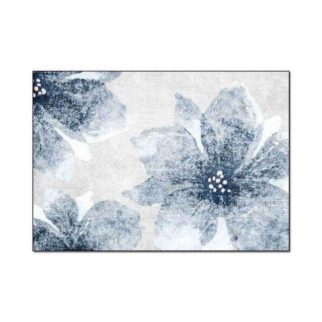 tapis contemporain motif floral