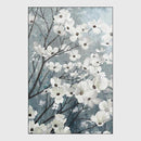 Tapis de fleurs blanches