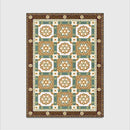 Tapis floral geometrique