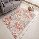 Tapis gris fleurs