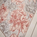 Tapis gris fleurs