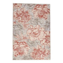 Tapis gris fleurs