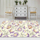 tapis imprimé fleur violette