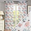 Voilage blanc fleuri