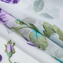 Voilage fleurs violettes