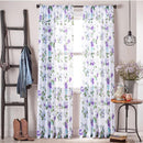 Voilage fleurs violettes